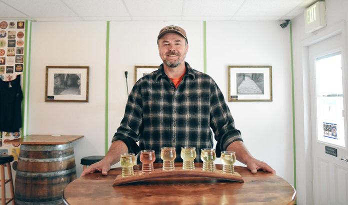 Cider flight at Ice Cave Cider House