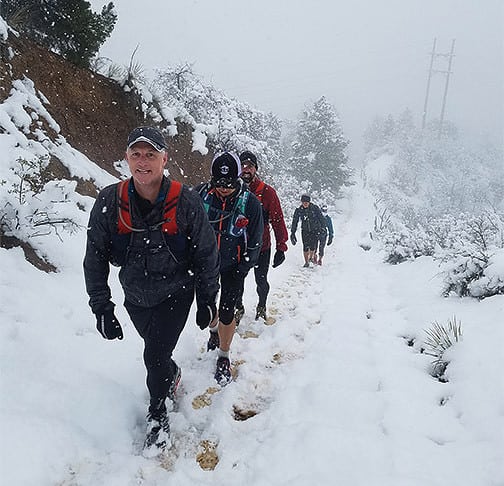 winter workout on the Manitou Incline
