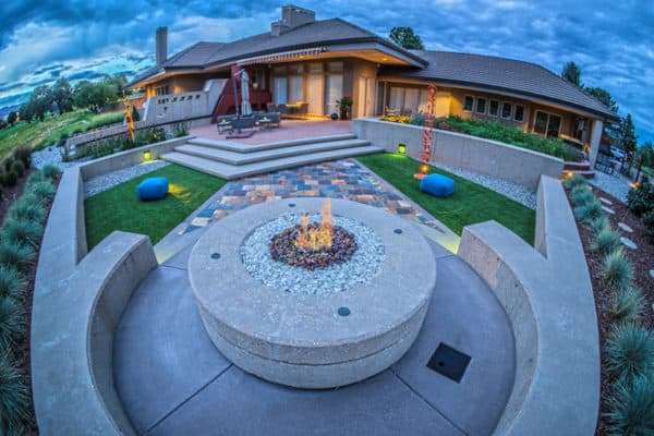 outdoor living spaces firepit