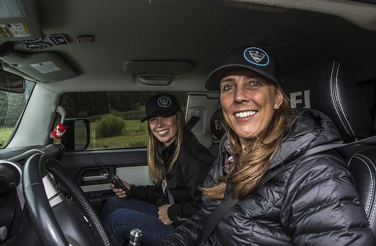 walker and lewis in fj cruiser for rebelle rally