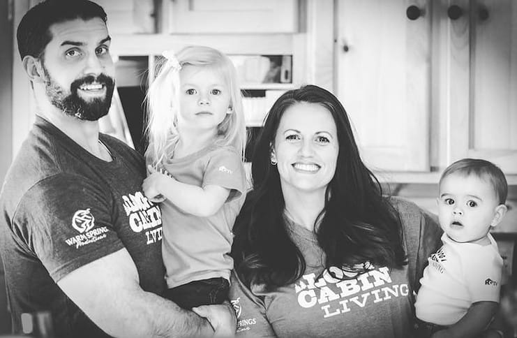 Gerszewski family log cabin living