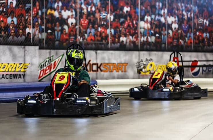 Show your competetive side at Overdrive Raceway.