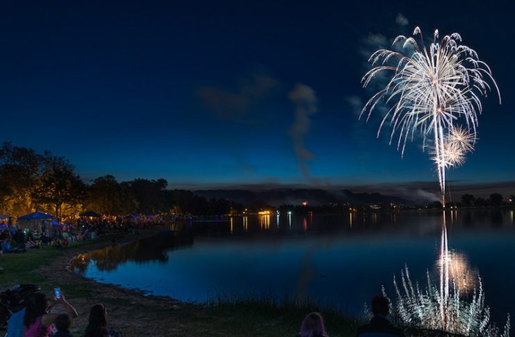 fireworks over memorial park, colorado springs