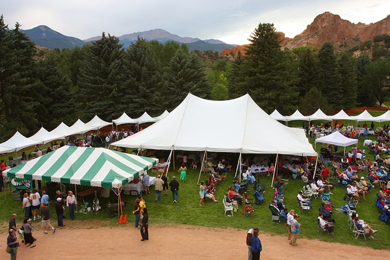 tents at fiddles, vittles and vino