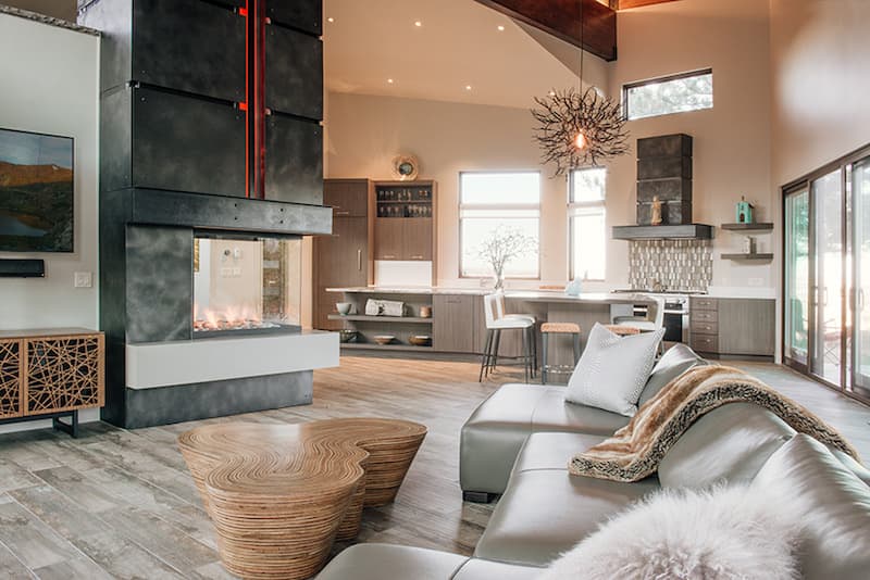 LGA Broadmoor Bluffs Home open living room and kitchen