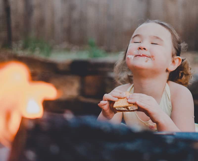 Enjoying S'mores