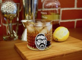 Ask a Bartender frank frey bartender sticker on drink