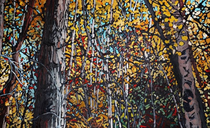 tree painting by deb komitor in forever yours, the land