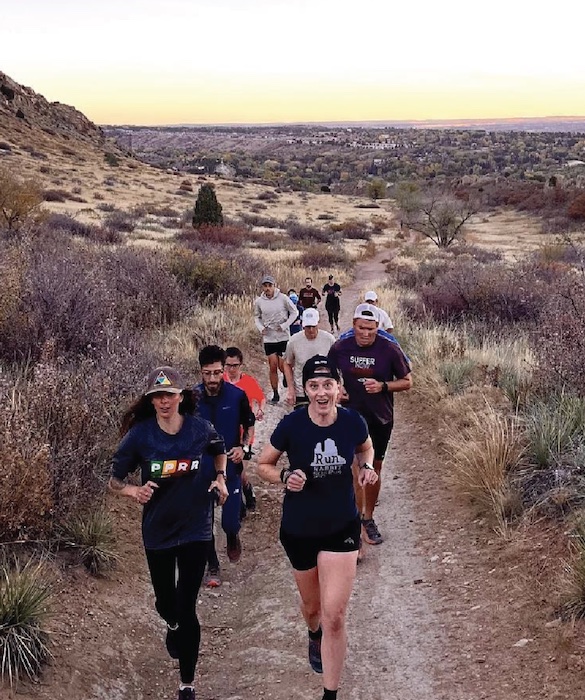 Fossil Craft Beer Aravaipa Run Club group runs in Red Rock Canyon Open Space
