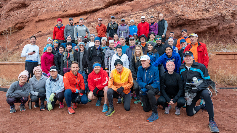 Group photo of the Incline Club running Club in Manitou Springs