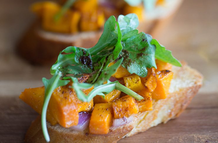 fall recipes butternut squash crostini