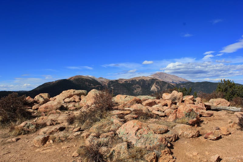 pike peak view from mount rosa trail run