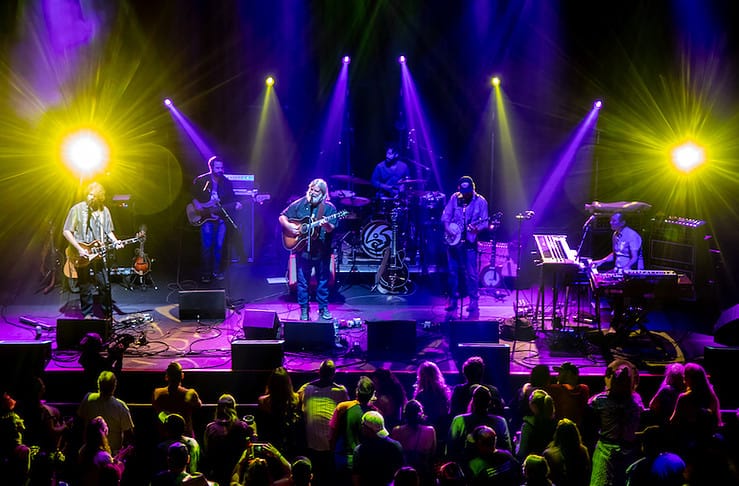 Leftover Salmon performing live.