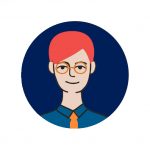 Graphic image of a young professional man.