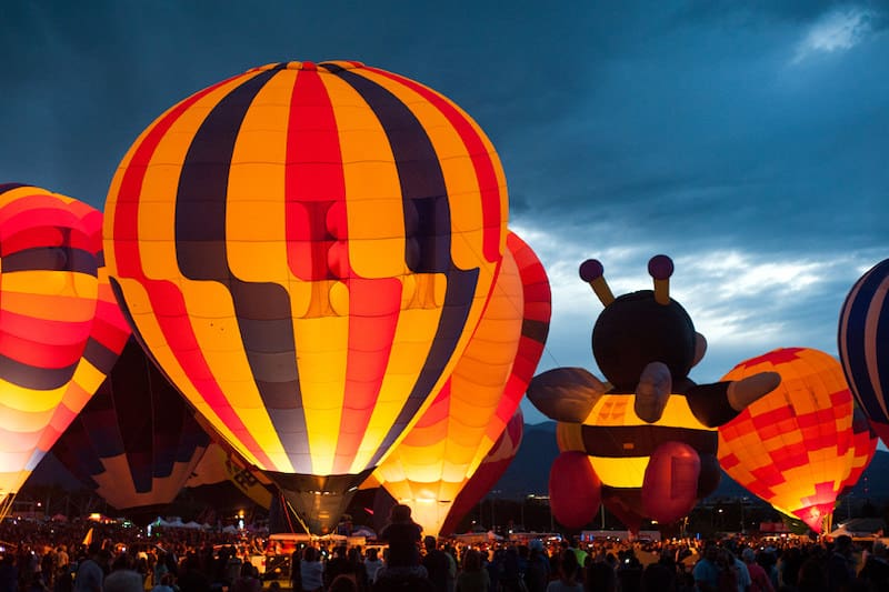 balloon glow at labor day liftoff