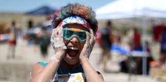 More the Muddier: Runners get down and dirty in the Big Dog Brag race.