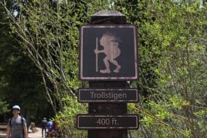 Trollstigen Trailhead sign