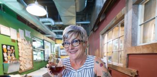 wine lover sips Colorado Springs craft beer