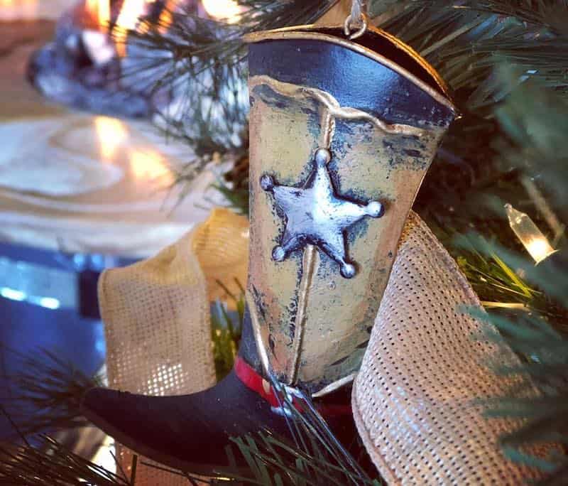 cowboy boot Christmas tree ornament at Cowboy Star
