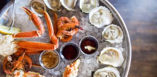Oysters on the half shell and crab legs platter at Jax Fish House and Oyster Bar, a Boulder-based company in Colorado Springs