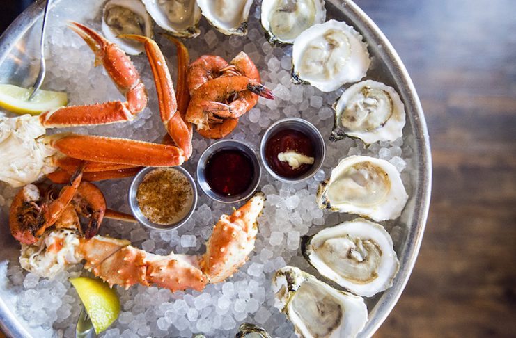 Oysters on the half shell and crab legs platter at Jax Fish House and Oyster Bar, a Boulder-based company in Colorado Springs
