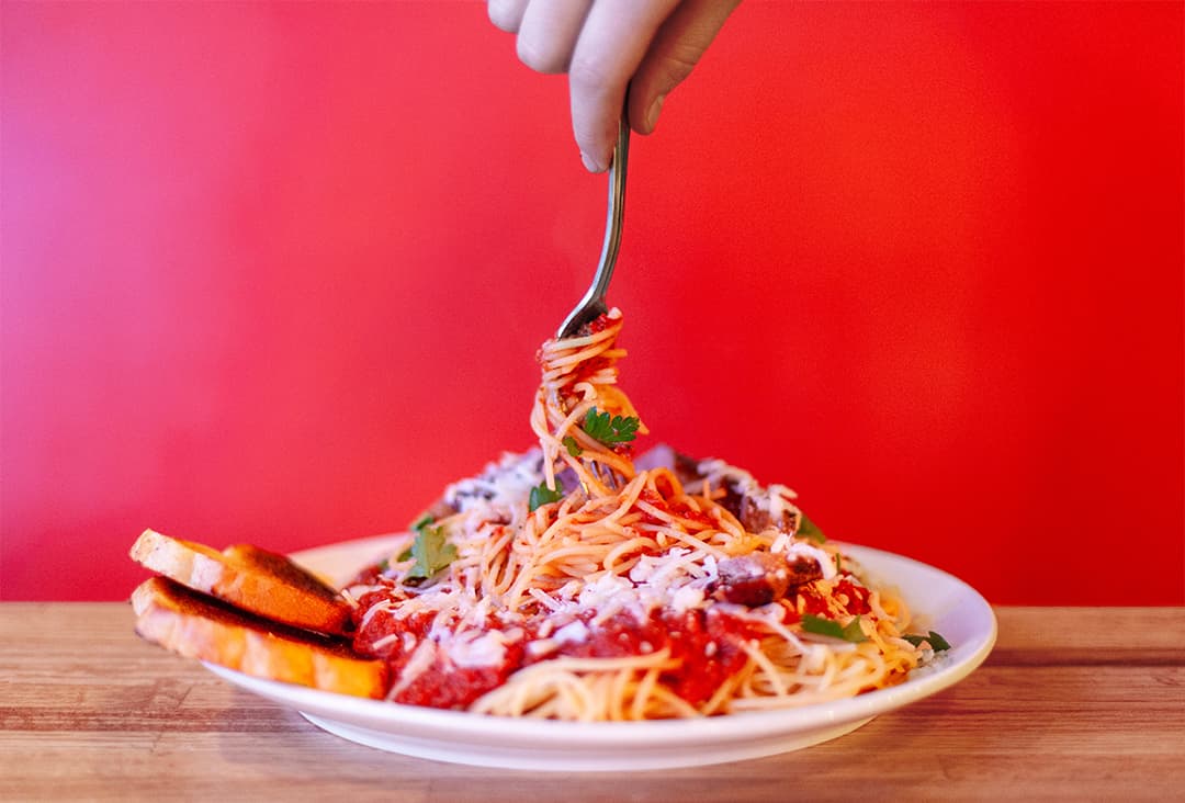 Spaghetti at Urban Steam in Colorado Springs offered at a cheap price on Mondays