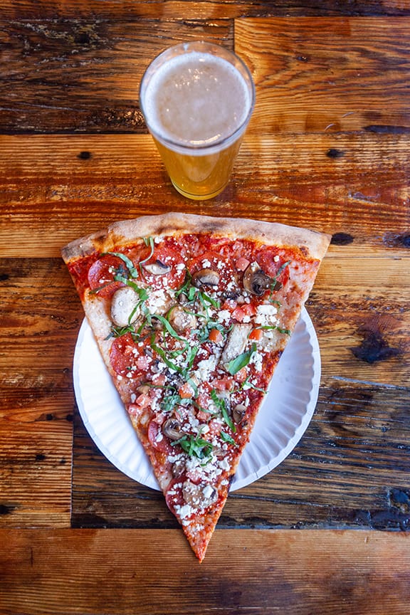Cheap pizza and beer combo deal at Fat Sullys in downtown Colorado Springs