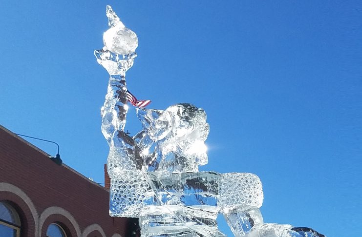 Cripple Creek Ice Festival sculpture