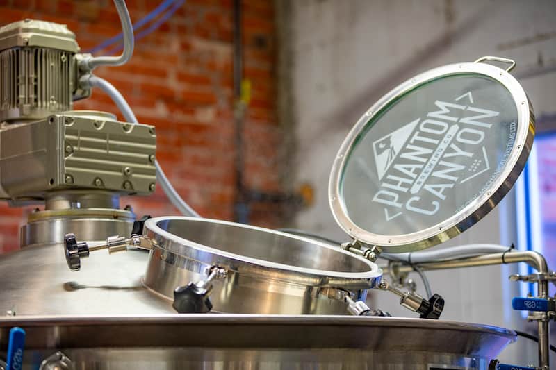 Brewing tanks at Phantom Canyon