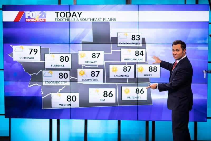 Matt Meister in the FOX21 weather studio.