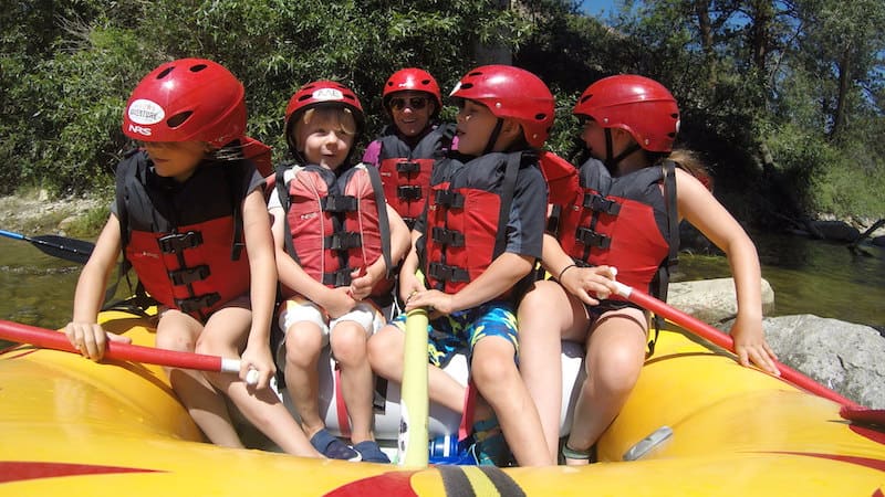 Kids rafting on the Arkansas River