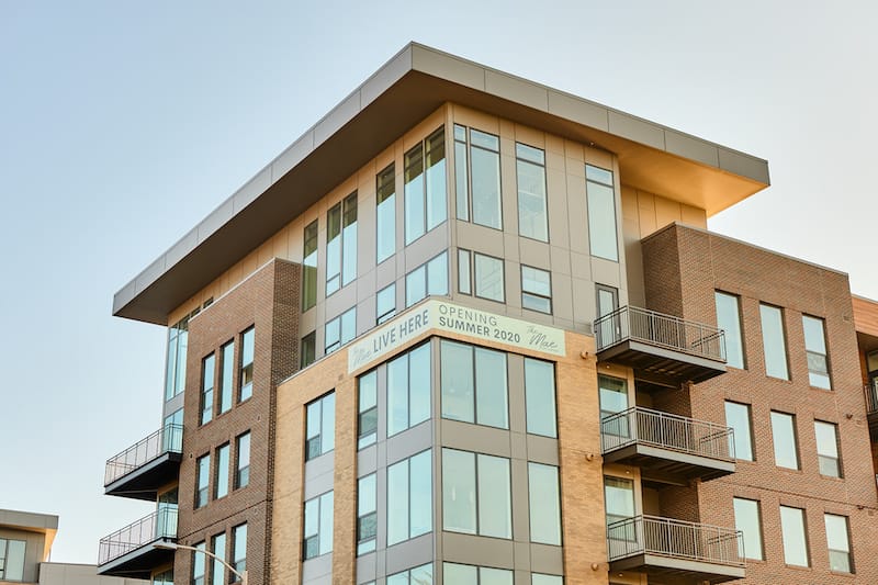 Exterior corner of The Mae on Cascade