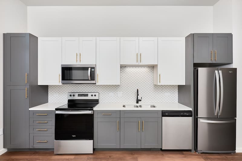 Kitchen in The Mae at Cascade apartment