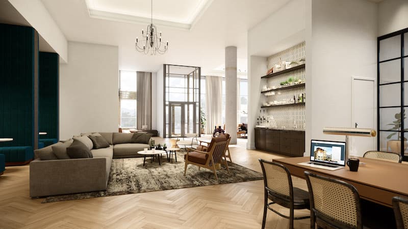 Lobby at The Mae on Cascade