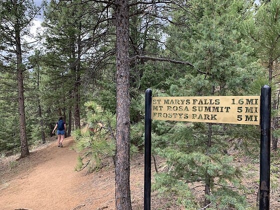 St. Mary's Falls trail sign