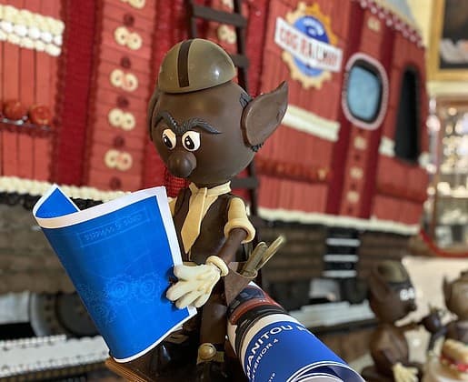 Chocolate elf at the Broadmoor gingerbread house