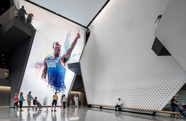 Inside the Atrium at the U.S. Olympic and Paralympic Museum