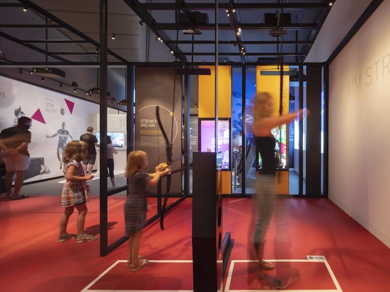 interactive archery at the U.S. Olympic and Paralympic Museum
