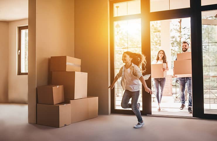 Family moving into new home