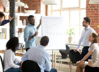 Colorado Springs on the Road to Economic Recovery Office workers during presentation