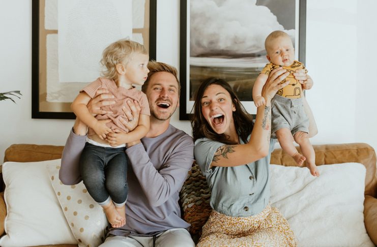 Fun family portrait by Brenna Skattebo