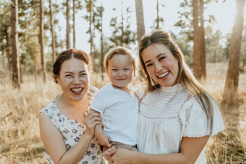 Three generations family portrait by Brenna Skattebo