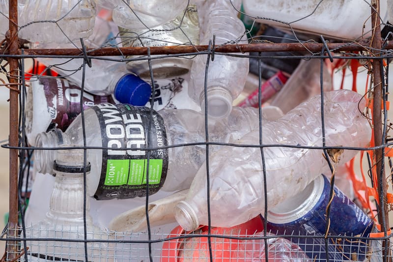 collected trash during the creek week volunteering event