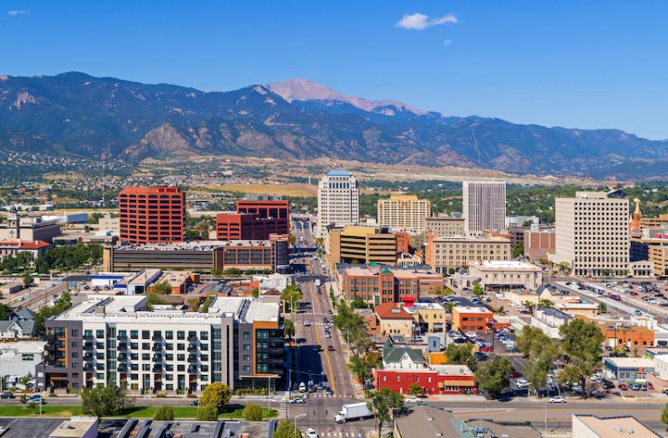 Living in Colorado Springs means beautiful views like this of downtown Colorado Springs and Pikes Peak on the horizon.