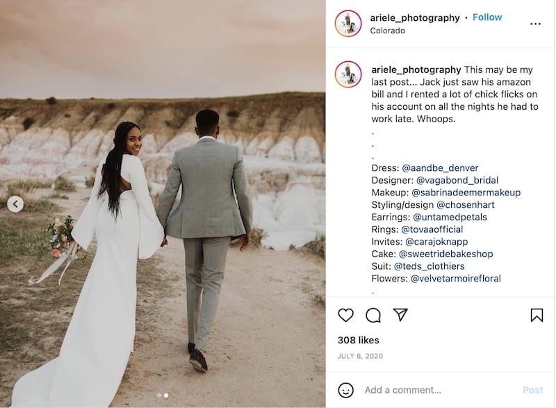 Bride and groom at Paint Mines near Colorado Springs
