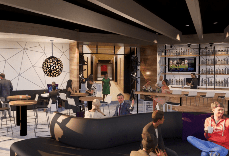 interior rendering of new rooftop restaurant downtown colorado springs