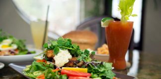 A brunch burger and bloody mary at The Margarita at Pine Creek in Colorado Springs.