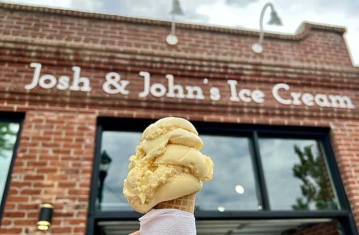 Ice cream cone at Josh and John's Ice Cream in Colorado Springs