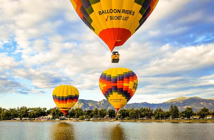 Rainbow Ryders balloons at the Labor Day Lift Off