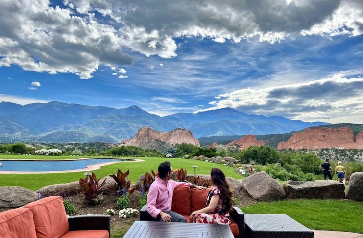 Stunning view from the Rocks Lounge at Garden of the Gods Resort and Club in Colorado Springs